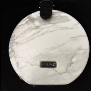 Calpak White marble design hat box